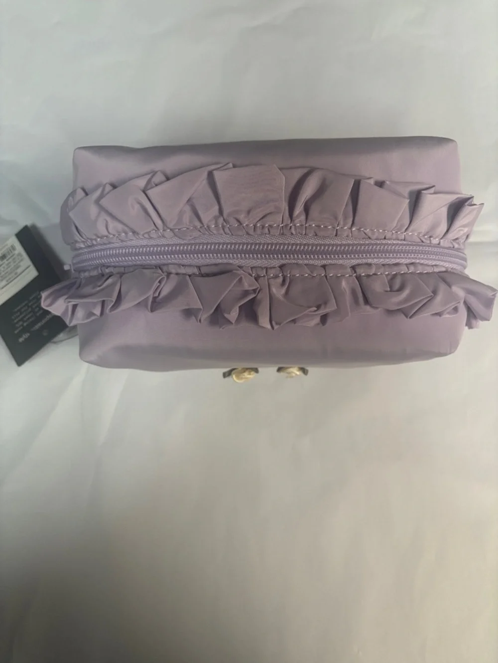 Lilac Swan Detail Drawstring Women's Bag